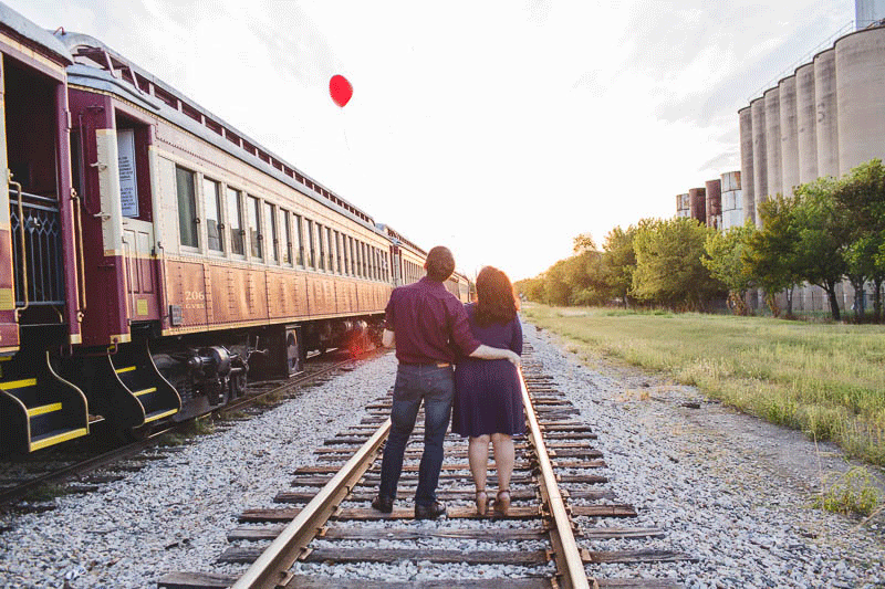 engagement session grapeving historic railroad photography