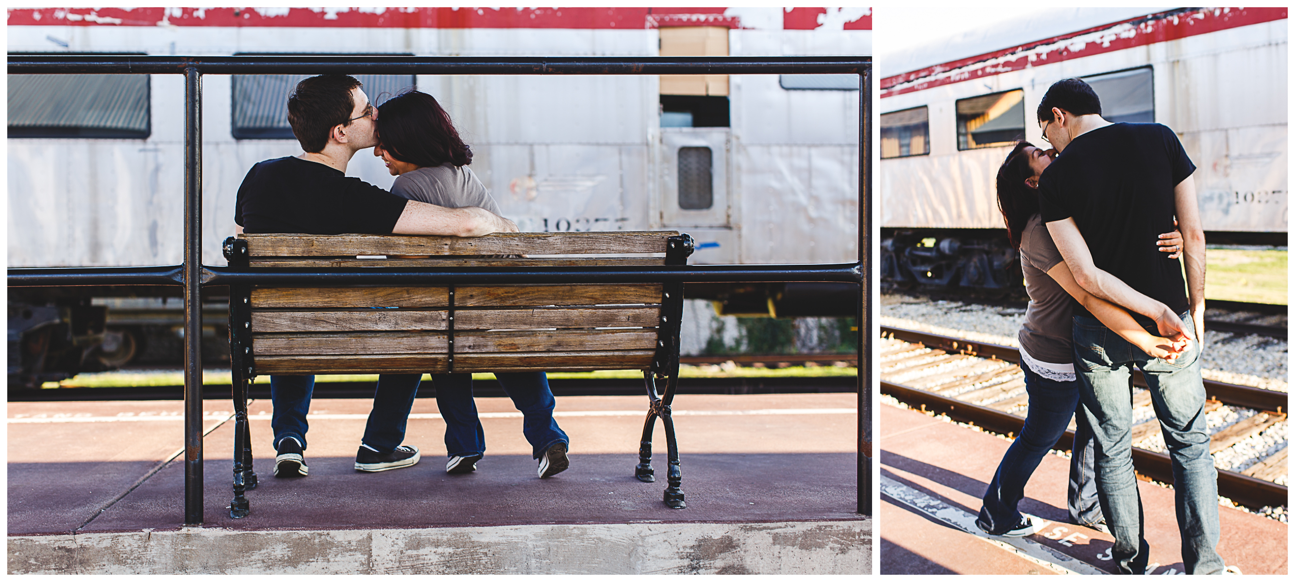 grapevine historic railroad engagement wedding photographer dallas texas