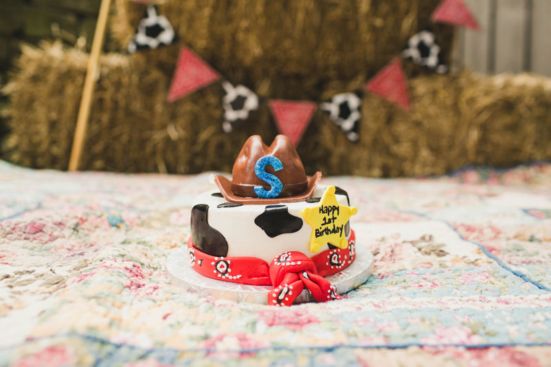 cowboy cake smash birthday party addison dallas texas