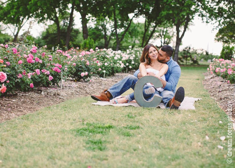 farmers branch rose gardens engagement photography