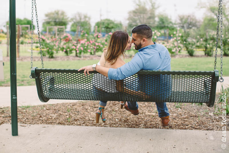 farmers branch rose gardens engagement photography