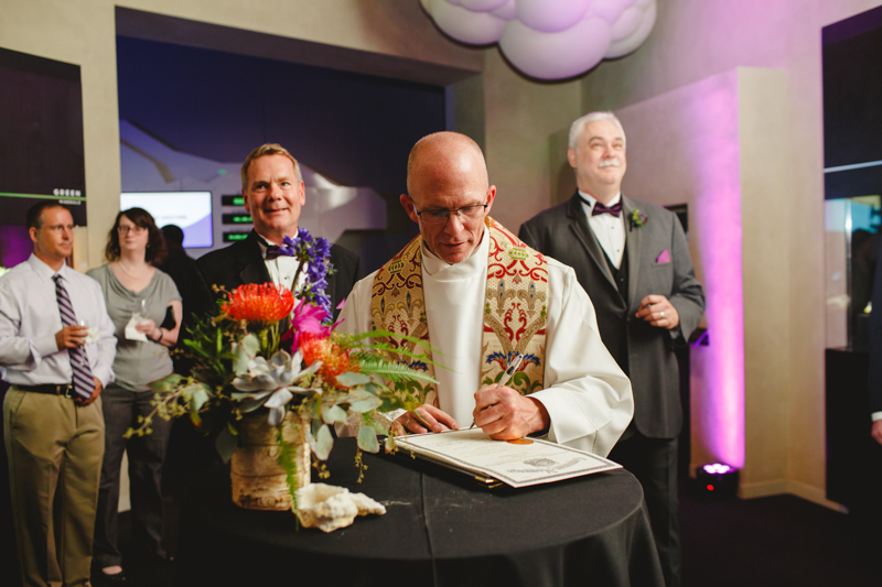 same sex gay wedding perot museum dallas texas wedding photographer